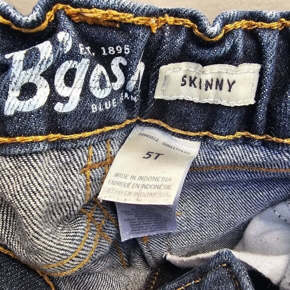 Oshkosh BGosh Unisex Toddler Skinny Jeans 3T Adjustable Waist Dark Wash Denim - Picture 4 of 7